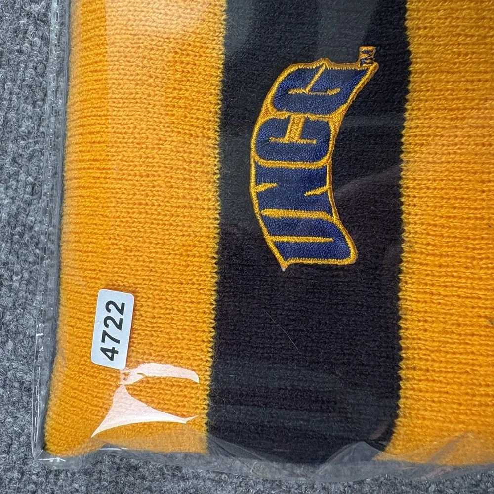 UNCG Greensboro Gold Navy Striped Knit Scarf Collegiate NCAA Fan Spirit Winter